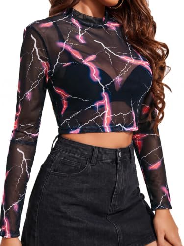 Concert Tops Undershirts for Women See Through Top Outfit | Lace