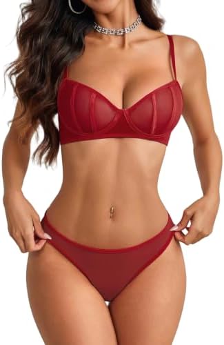 Lingerie Set Push Up Matching Wireless Bra and Panty Sets for Women