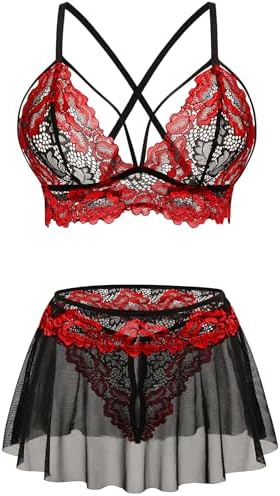 Women's Lingerie Sets 2026 Mini Skirt Set Valentine's Outfit