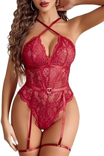 Women's Lingerie Teddy Lace Bodysuit One Piece Sleepwear